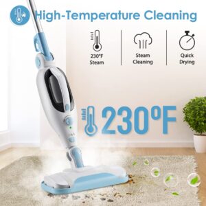 Steam Mop Cleaner 12-in-1 Handheld Steam Cleaner Detachable Floor Steamers for Hardwood Laminate Tile Floor, Multi-functional Steam Mops w/ 11 Accessories&2 Mop Pads for Home Use Carpet Kitchen Window