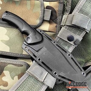 Tactical Knife Hunting Knife Survival Knife 9" Full Tang Fixed Blade Knives Camping Accessories Camping Gear Survival Kit Survival Gear And Equipment Tactical Gear 80213 (Silver)