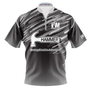 logo infusion dye-sublimated bowling jersey (sash collar) - i am bowling fun design 2006-hm - hammer (men's m) multicolored