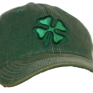 Tropic Hats Adult Embroidered Shamrock/Clover Legacy OFA Snapback Trucker Ballcap - Kelly Green