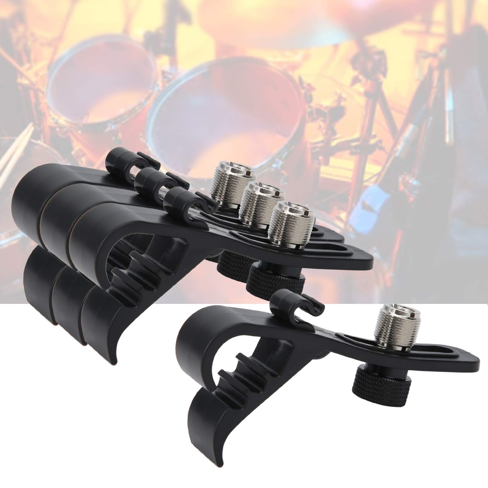 4PCS Drum Microphone Clip Microphone Securing Clips Mount Holder Shockproof Musical Instrument Supplies