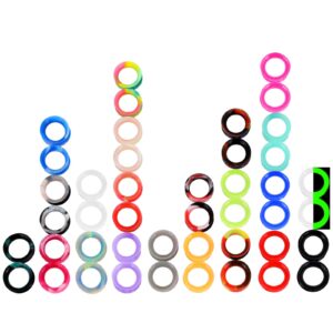 stuppendux 22pairs soft silicone tunnels ear gauges tunnels plugs stretchers expander mix set for women men 1/2" 12mm