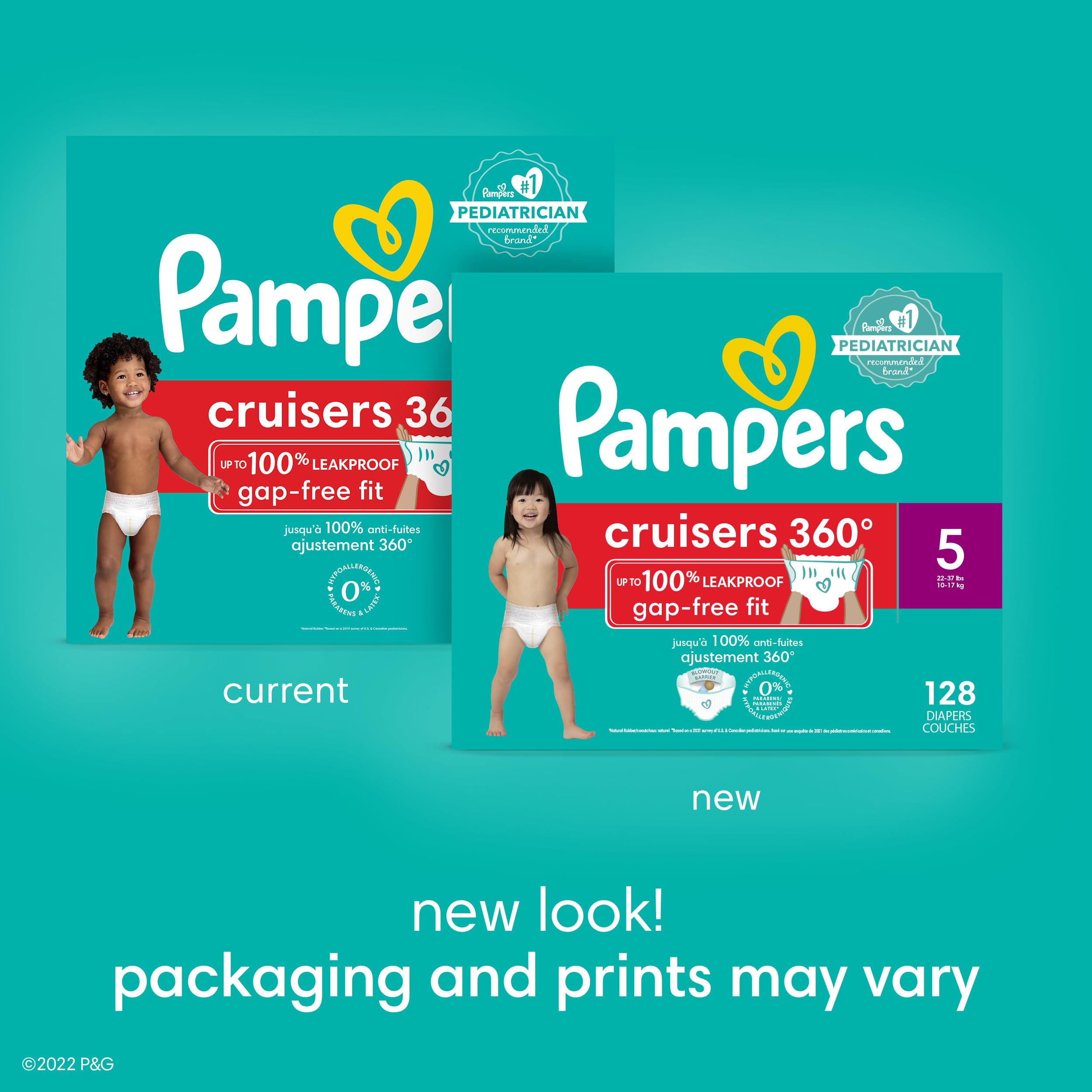 Pampers Cruisers 360 Diapers - Size 3, 26 Count, Pull-On Disposable Baby Diapers, Gap-Free Fit