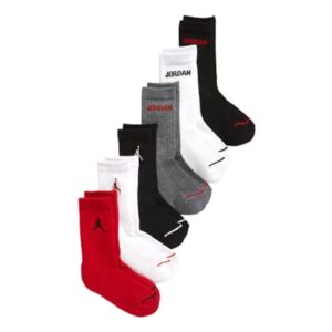 Jordan Boys 6-Pk. Crew Socks Shoe Size 3Y-5Y/Sock Size 7-9