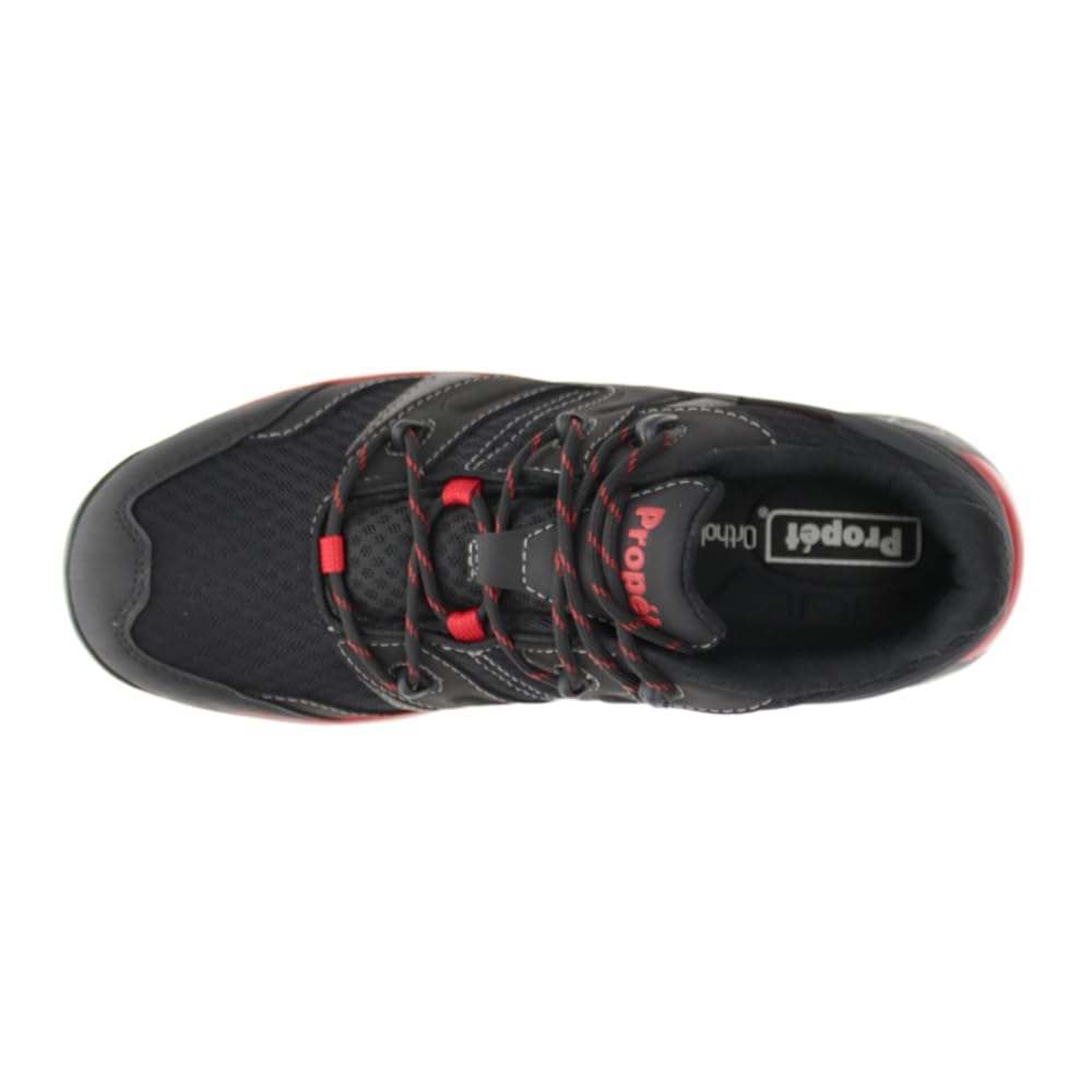 Propét Men's Vercors Hiking Shoe,Black/Red,16 XX-Wide