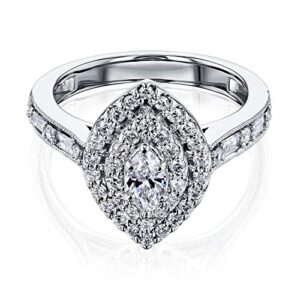 Kobelli Marquis Cluster Slim Shank Diamond Ring - 4.0