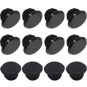 12 Pieces of Plastic Handlebar Bar End Plugs Bicycle Handlebar end caps are Suitable for Road and Mountain Bike.