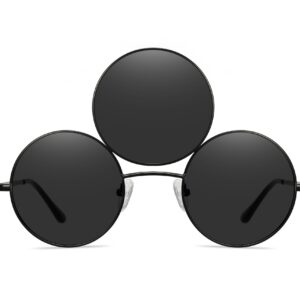 Trippy Lights Third Eye Sunglasses Reflective Mirrored Black Lens Black Frames