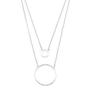 Silpada 'Layered Karma' Pendant Necklace in Sterling Silver, 15" + 2"