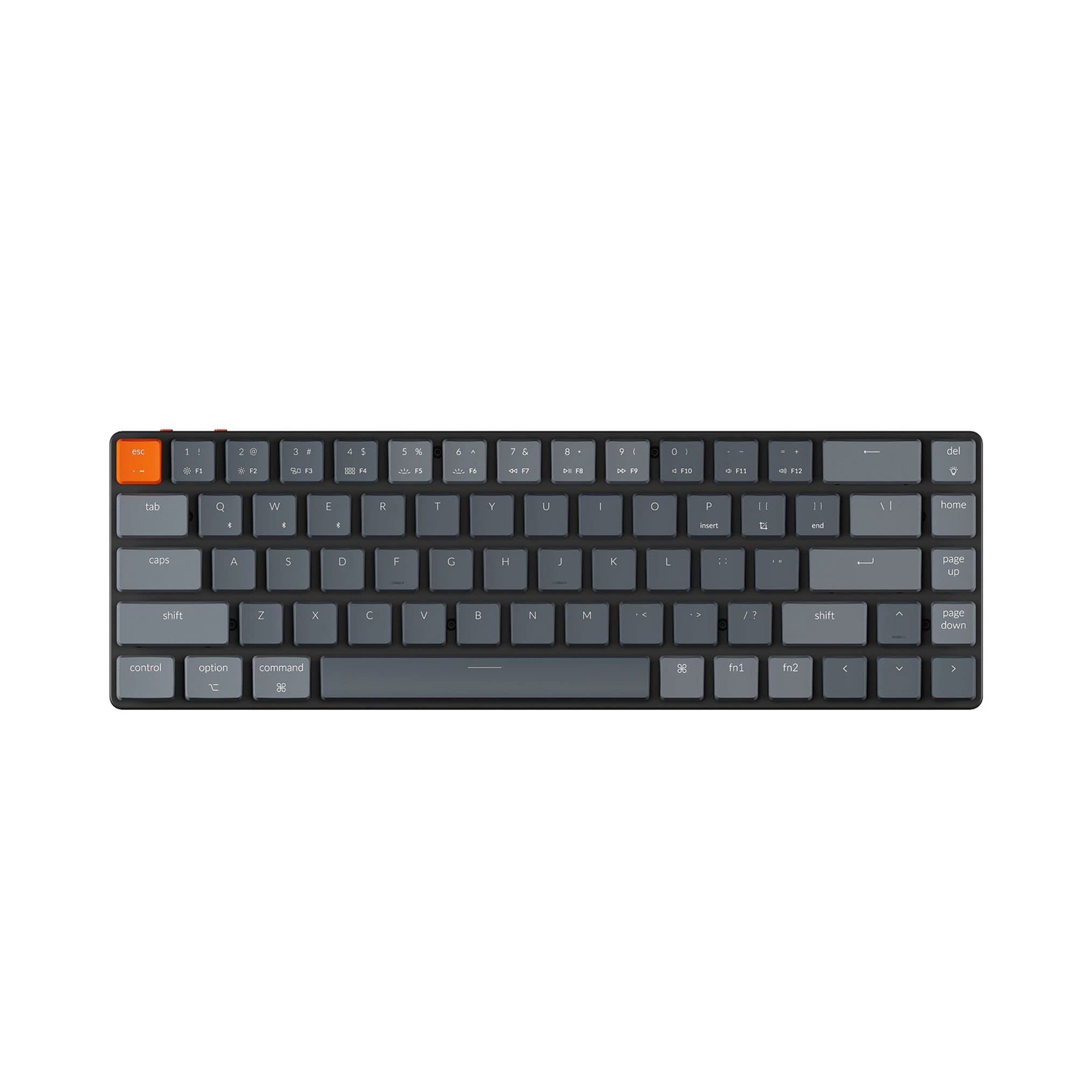 Keychron K7, 68 Keys Ultra-Slim Wireless Bluetooth/Wired Mechanical Keyboard with Low-Profile Gateron Mechanical Brown Switch, RGB LED Backlit Compatible with Mac Windows