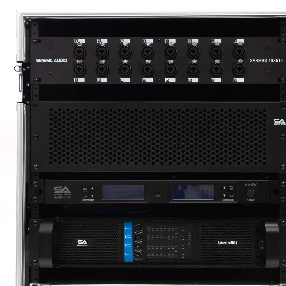 Seismic Audio - SA-PTR-10UC - 10 Space Pro Audio DJ Road Rack Case with Casters - 10U Pro Tour Grade Rack