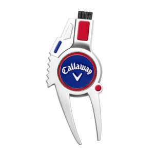 Callaway unisex adult Red, & Callaway 4 in 1 Divot Tool Red White Blue, Red, White Blue, Dark Roast US