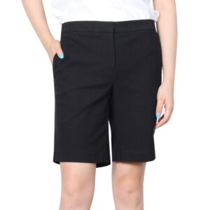 kelly klark dress shorts for women stretchy bermuda escolar black knee high junior uniform shorts with pockets for golf size 10