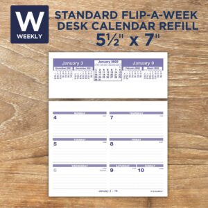 2022 Flip-A-Week Weekly Desk Calendar Refill by AT-A-GLANCE, 6" x 7" (SW705X50)