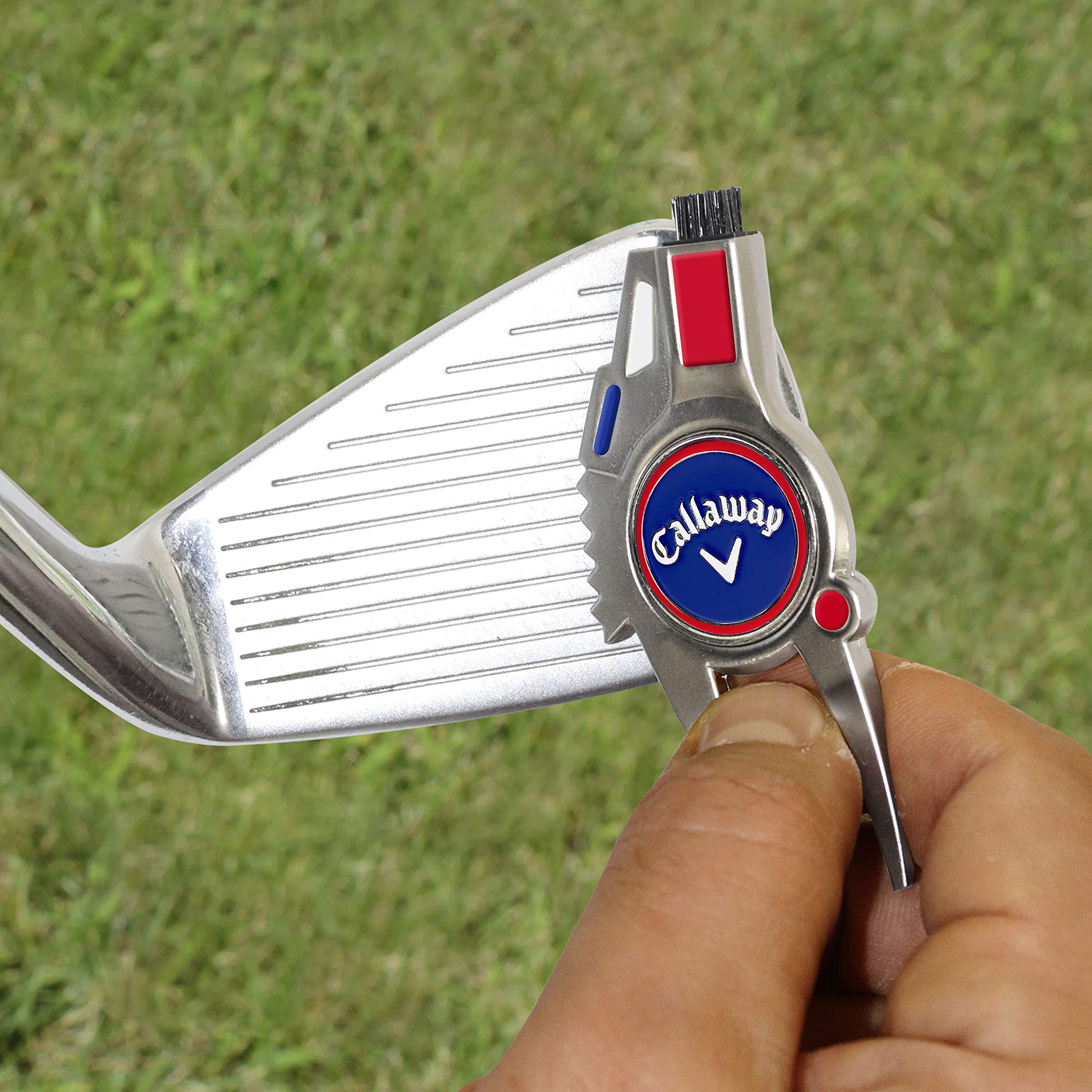 Callaway unisex adult Red, & Callaway 4 in 1 Divot Tool Red White Blue, Red, White Blue, Dark Roast US