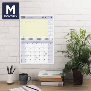 2022 Wall & Desk Calendar by AT-A-GLANCE, 11" x 8", Small, Monthly, Wirebound, QuickNotes, Daily Blocks 1-1/4” x 1-1/4” (PM5028)