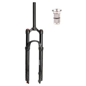 LvTu Mountain Bike 26 27.5 29 Inch Suspension Fork, Magnesium Alloy Air Forks, with Expander Plug, Accessories (Color : Straight Manual Lockout, Size : 27.5 inch)