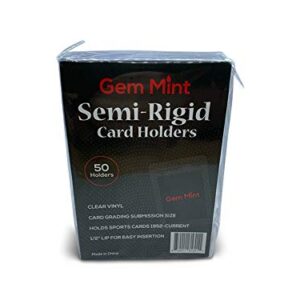 200ct Semi Rigid Card Holders #1 - Grading Submission Size - 3 5/16" x 4 7/8 - Gem Mint Supplies