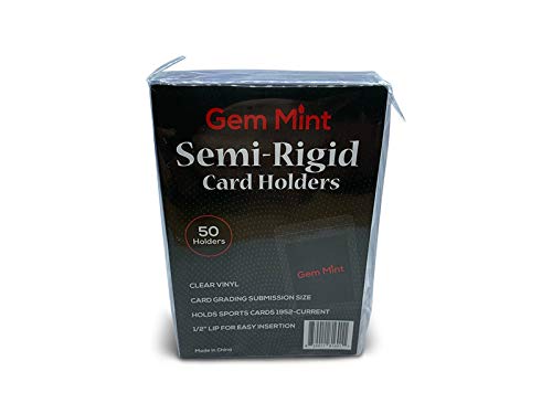 200ct Semi Rigid Card Holders #1 - Grading Submission Size - 3 5/16" x 4 7/8 - Gem Mint Supplies