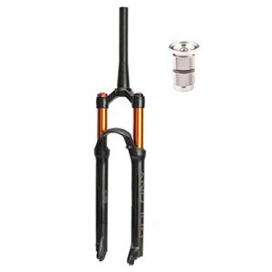 lvtu fka004 mountain bike suspension fork 26 27.5 29 inch, with expander plug, air forks, accessories (color : tapered manual lockout, size : 26 inch)