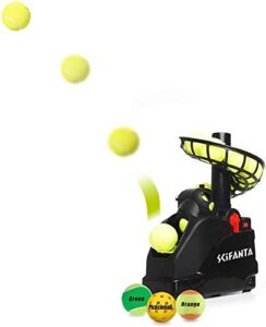 scifanta portable tennis ball tosser(3.7lb) for self-play|ball launcher beginners/kids/coaches/home-court|accurate&efficient feed buddy for all-levels/ages|ac&battery powered