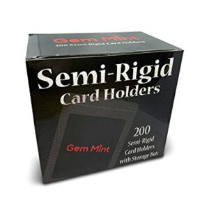 200ct Semi Rigid Card Holders #1 - Grading Submission Size - 3 5/16" x 4 7/8 - Gem Mint Supplies