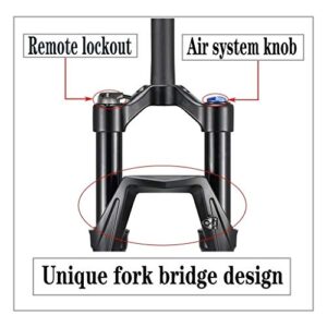 LvTu Mountain Bike Suspension Fork 26 27.5 29 Inch, Magnesium Alloy with Expander Plug Accessories (Color : Remote Lockout, Size : 26 inch)