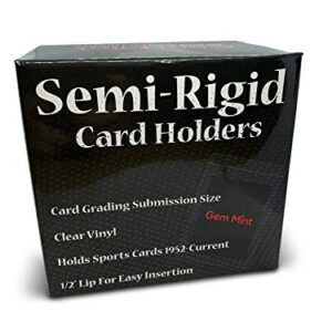 200ct Semi Rigid Card Holders #1 - Grading Submission Size - 3 5/16" x 4 7/8 - Gem Mint Supplies