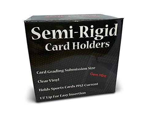 200ct Semi Rigid Card Holders #1 - Grading Submission Size - 3 5/16" x 4 7/8 - Gem Mint Supplies