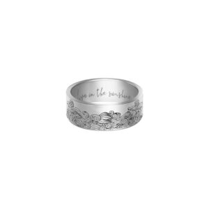 SIMONLY 925 Sterling Silver Waves Ring Live in the Sunshine Swim the Sea Drink the Wild Air Jewelry Engraved Ring Gift For Her (8)