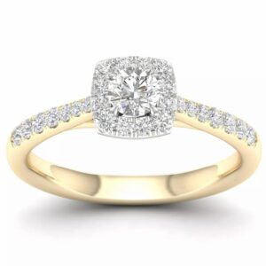 Aihpos Halo Engagement Rings for Women 1-1/3 Carat(ctw) Moissanite Rings 925 Sterling Silver 10K 14K 18K Gold Wedding Anniversary Rings for Her with Text Engraving (925 Sterling Silver)