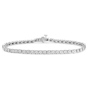 jewelexcess diamond tennis bracelets for women – 1/4 carat white diamond sterling silver bracelet – hypoallergenic diamond tennis bracelet silver – tennis bracelets for women sterling silver bracelets