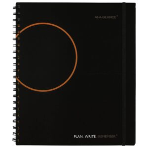 planning notebook by at-a-glance, undated, 8-1/2" x 11", large, plan. write. remember., with reference calendars, black (70620905)