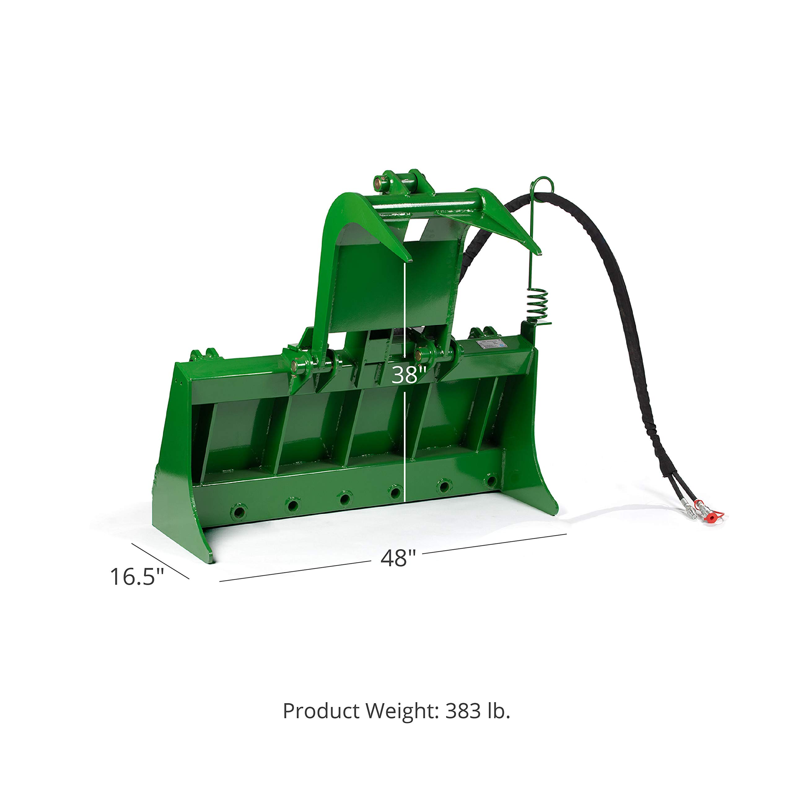 Titan Attachments 48-in Tine Bucket Attachment Fits John Deere Loaders Fits John Deere Loaders, Hook and Pin Connection