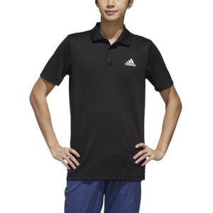 adidas mens Designed 2 Move 3-stripes Polo Shirt, Black/White, Large US