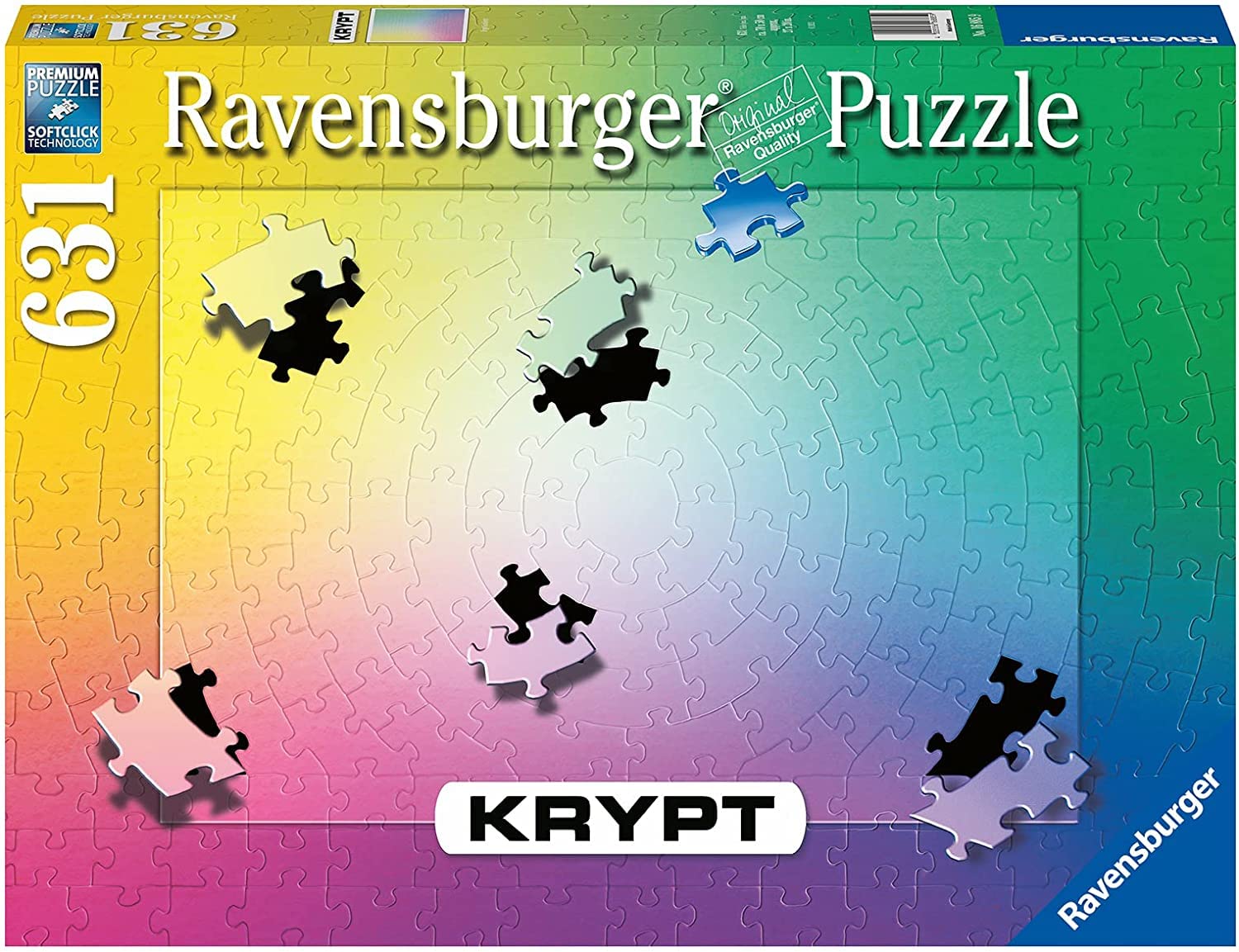 Ravensburger Krypt Gradient 631 Piece Jigsaw Puzzle for Adults - 16885 - Every Piece is Unique, Softclick Technology Means Pieces Fit Together Perfectly