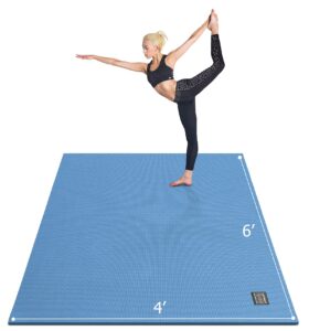 gxmmat large yoga mat 72"x 48"(6'x4') x 7mm for pilates stretching home gym workout, extra thick non slip anti-tear exercise mat, use without shoes