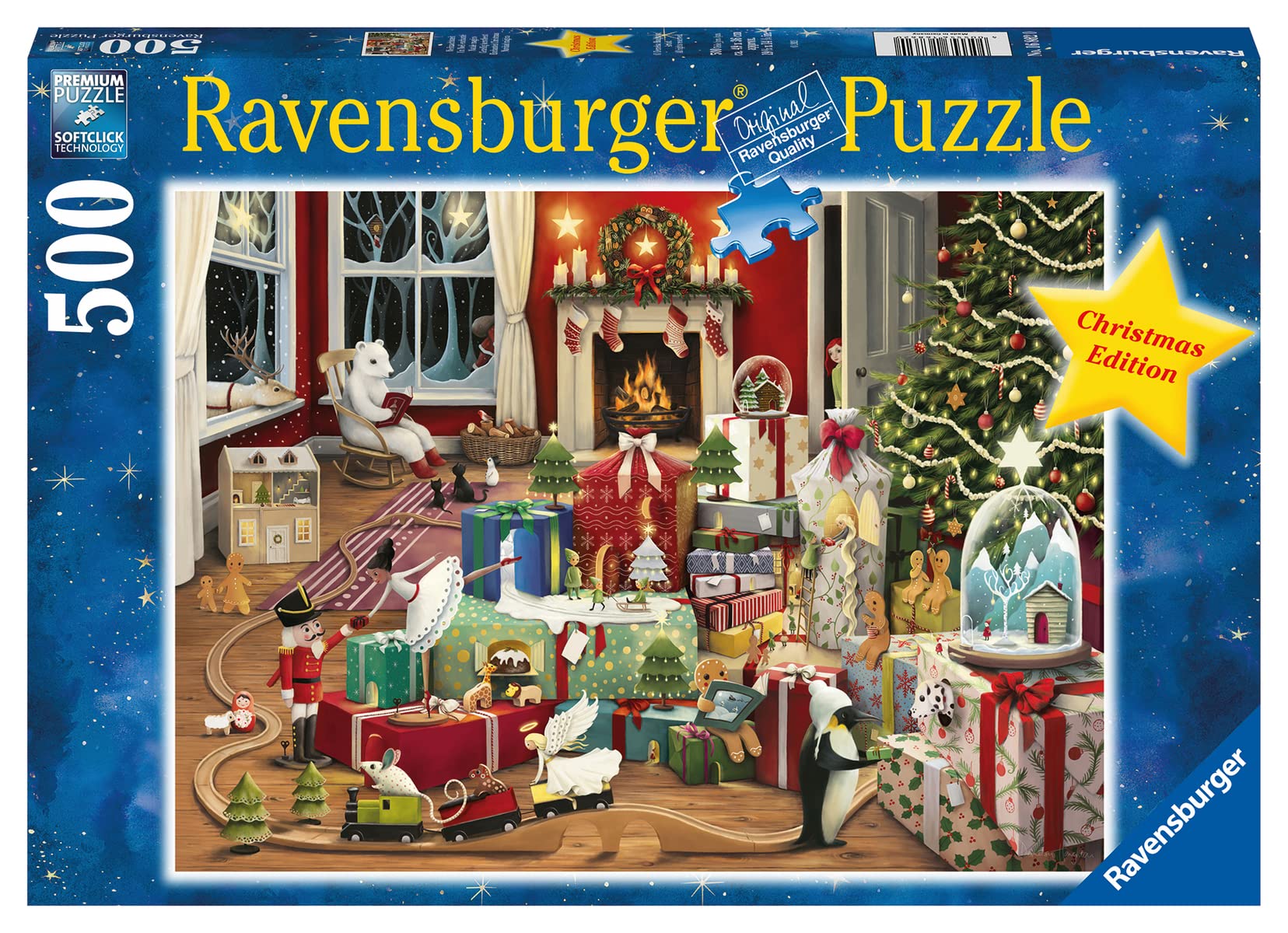 Ravensburger Enchanted Christmas 500 Piece Jigsaw Puzzle for Adults - 16862 - Every Piece is Unique, Softclick Technology Means Pieces Fit Together Perfectly