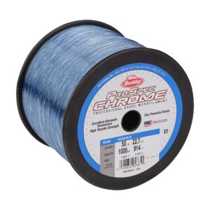 Berkley ProSpec® Chrome, Ocean Blue, 30lb | 13.6kg, 1000yd | 914m Monofilament Fishing Line, Suitable for Saltwater Environments