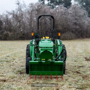 Titan Attachments 48-in Tine Bucket Attachment Fits John Deere Loaders Fits John Deere Loaders, Hook and Pin Connection