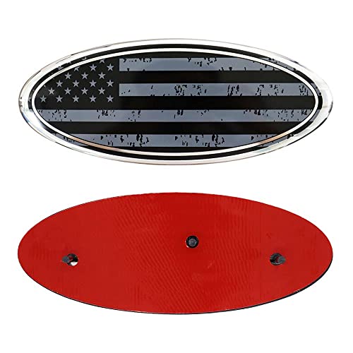 9 Inch Front Grille Tailgate Emblem for Ford, Oval 9"X3.5", Decal Badge Nameplate for Ford 04-14 F150 F250 F350, 11-14 Edge, 11-16 Explorer, 06-11 Ranger