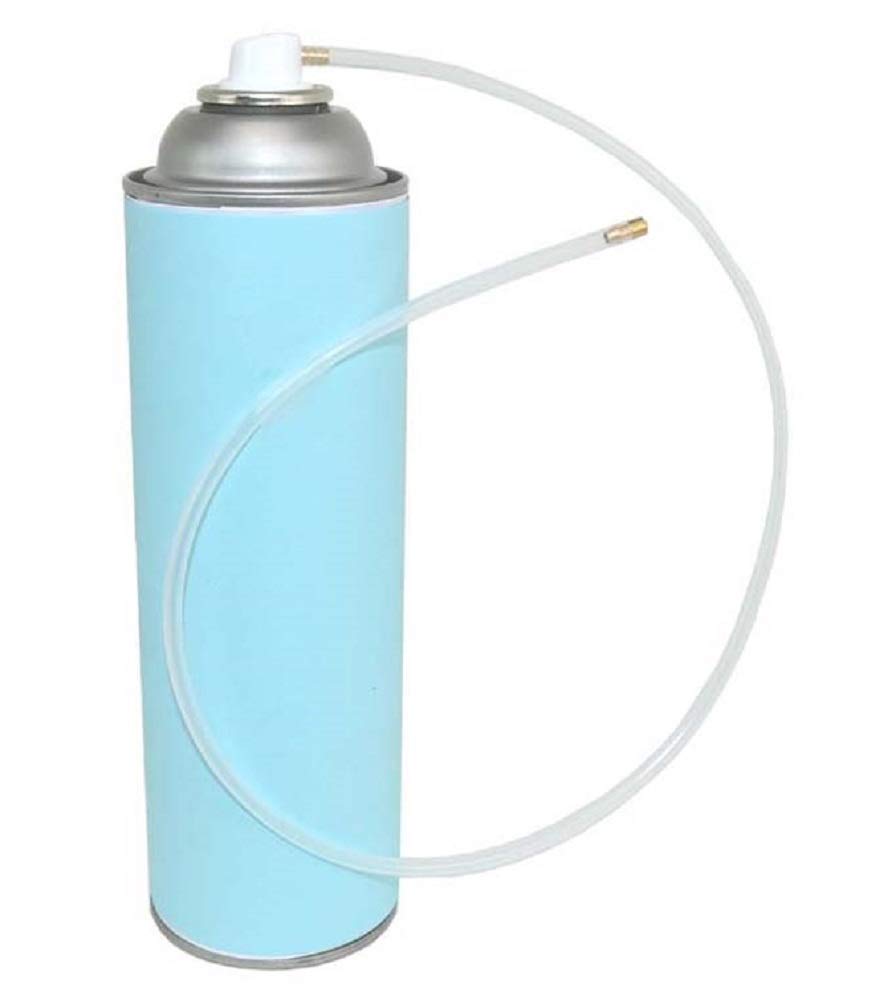 Aerosol Can Extension Kit, 24" Flexible PVC Hose, 360-Degree Brass Nozzle, Reusable & Fits Fluid Film Rust & Corrosion Protection Cans, Clear