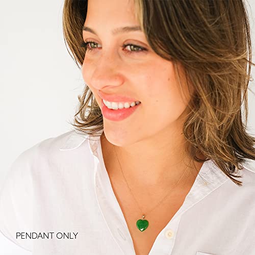 Regalia by Ulti Ramos Genunie Jade Heart Pendant 14K (green-jade)