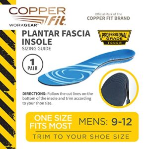 Copper Fit Men's Work Gear Heavy Duty Insoles, Blue, Size 9-13