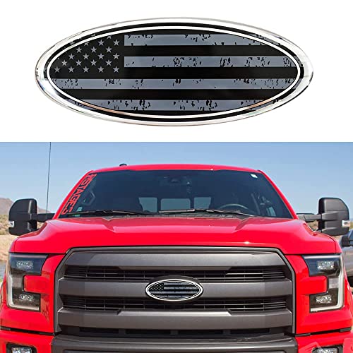 9 Inch Front Grille Tailgate Emblem for Ford, Oval 9"X3.5", Decal Badge Nameplate for Ford 04-14 F150 F250 F350, 11-14 Edge, 11-16 Explorer, 06-11 Ranger