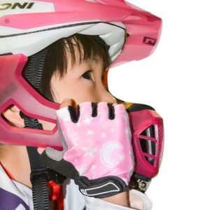 ITODA Kids Cycling Fingerless Gloves Child Driving Sunscreen Riding Half Fingers Anti-UV Protection Touchscreen Cooling Breathable Gloves Full Palm Sports Non-Slip Grip Bike Golf Outdoor Mittens