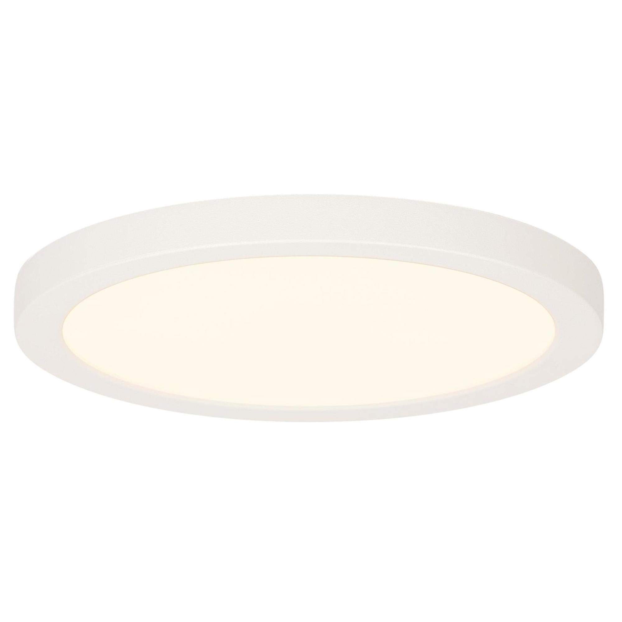 Westinghouse 6112000 Traditional One-Light, 7 Inch 17 Watt Dimmable LED Indoor Flush Mount Fixture with Color Temperature Selection White Finish, White Frosted Shade