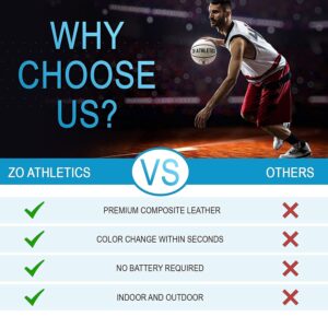 Zo Athletics Indoor Outdoor Shooting Basketball - Basketball Training Equipment - Size 7 - Gift Ideas for Boys and Girls﻿ Basketballs (COLOR CHANGE)