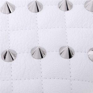 Yajun PU Golf Head Covers Golf Club Driver Fashion Rivets Headcovers for #1 Driver #3#5 Fairway Wood Golf Protector 3Pcs,White