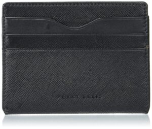 perry ellis men's portfolio card case id wallet, blk, one size